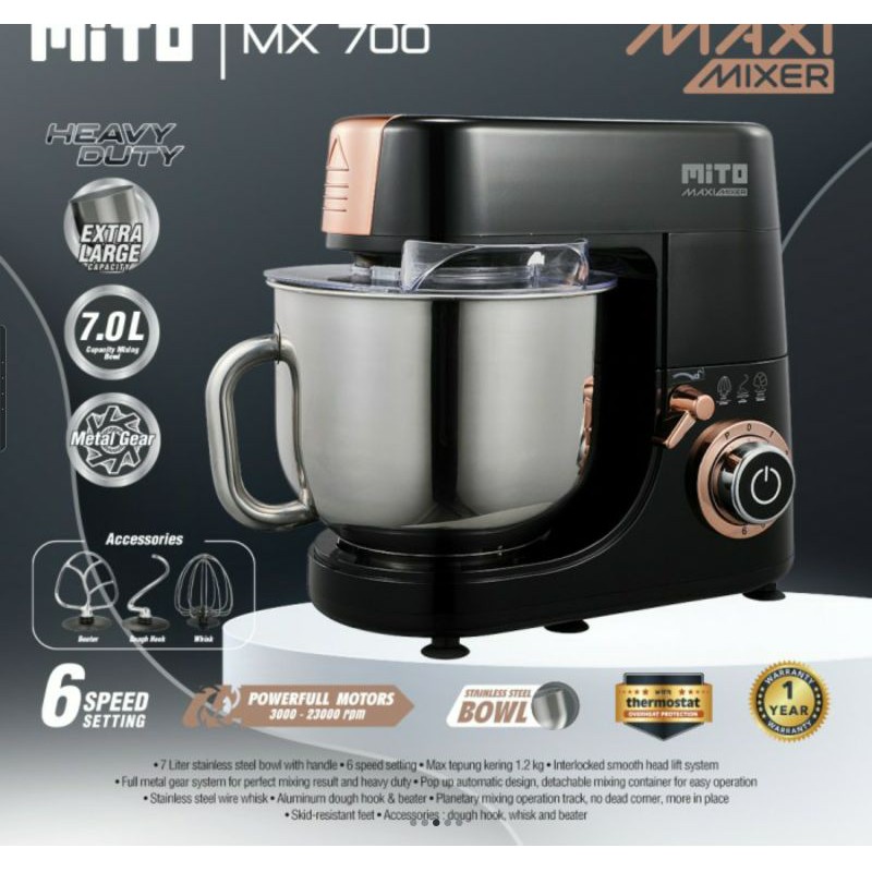 READY new mixer mito mx 700 kapasitas 7 liter