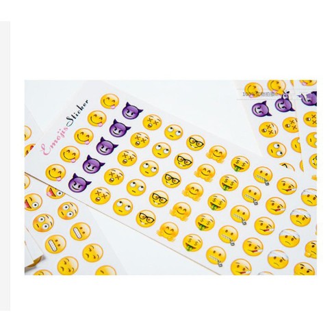 12 Lembar Sticker Emoji lucu / sticker emo unik