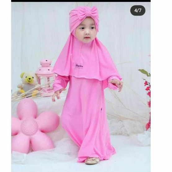[COD bisa] Gamis Polos Anak Jersey Premium ori Zhavira