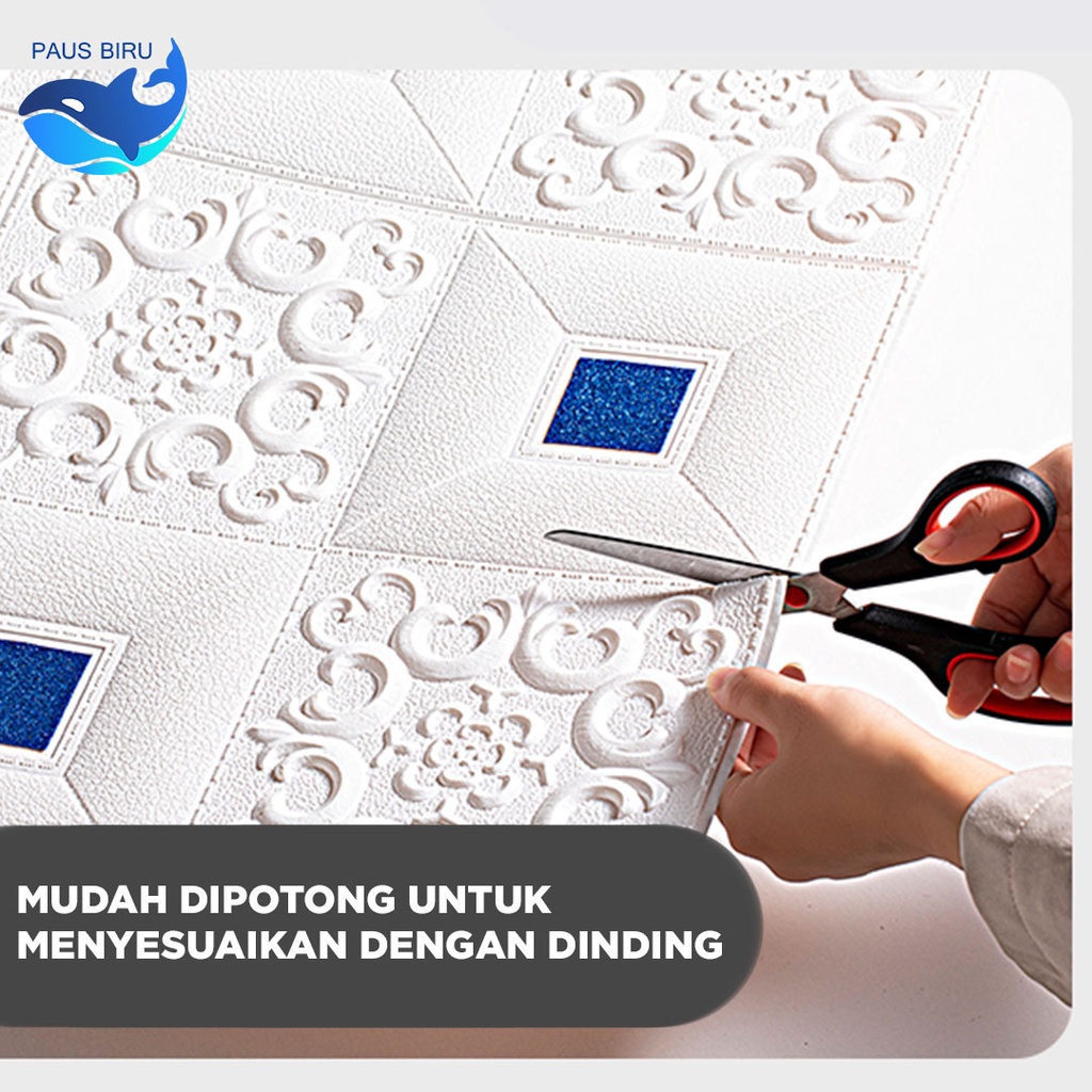 WALLPAPER 3D FOAM MOTIF BATIK WALLSTICKER 70X70CM MURAH-5