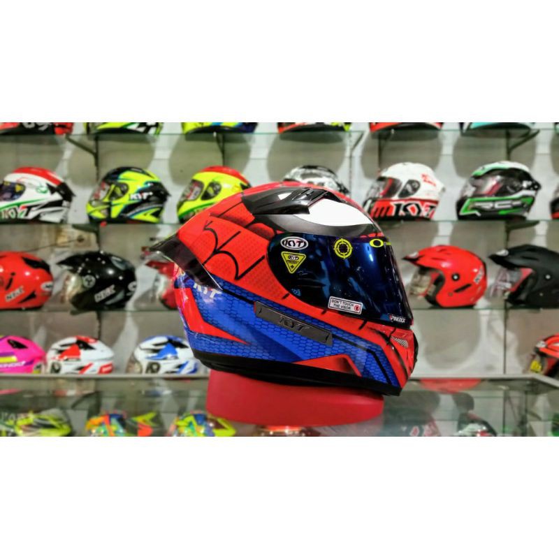 KYT HELM K2 RIDER MARVEL SPIDERMAN PAKET GANTENG TERMURAH