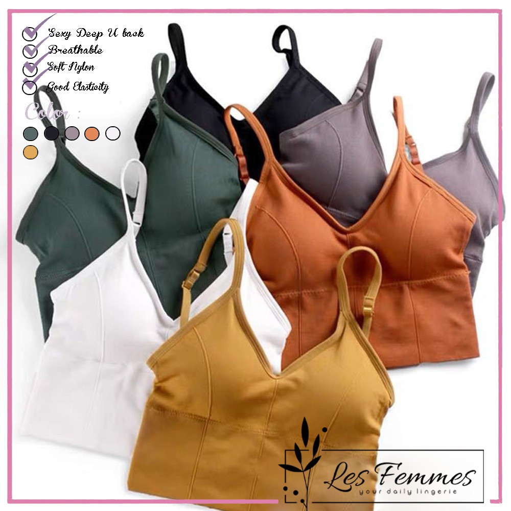 sport bra tanktop import dalaman wanita fashion BH gym zumba