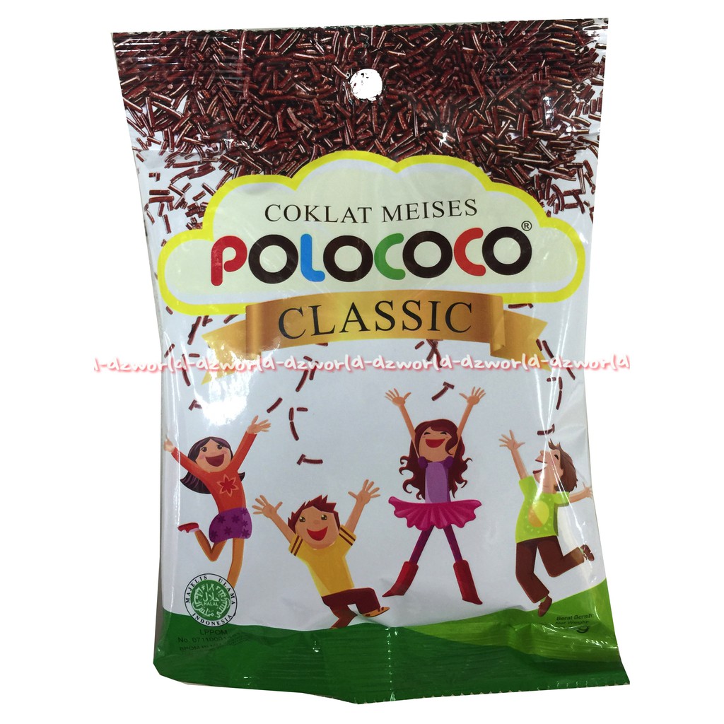 Polococo Classic 225gr Coklat Meises Polococo Classic Coklat Tabur Meses Cokelat Polo Coco Chocolate