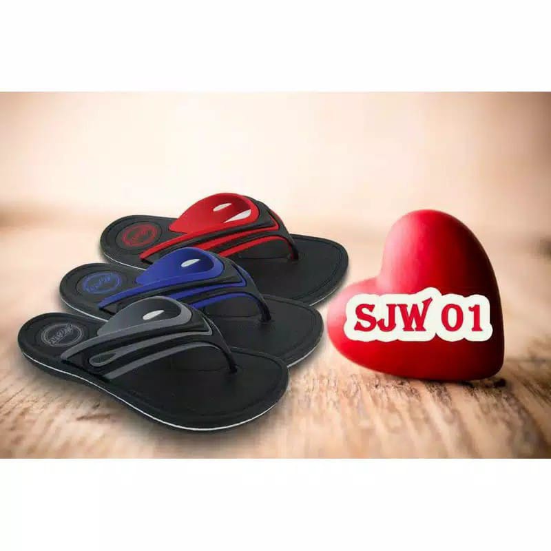 gos ATT SJW 01 SANDAL PRIA Sandal Santai Bahan Karet Phylon Anti Air Nyaman Dipakai