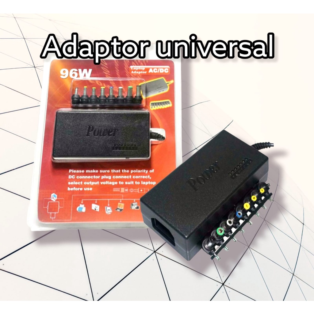 Adaptor Laptop Universal 96w ADAPTOR LAPTOP TOSHIBA ACER HP AXIO LENOVO DAN MONITOR