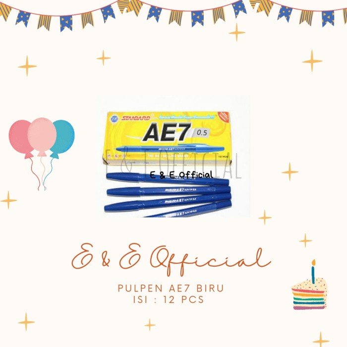

Hot Sale Pulpen Standard Ae7 Warna Biru / Grosir Pulpen Ae7 Bergaransi