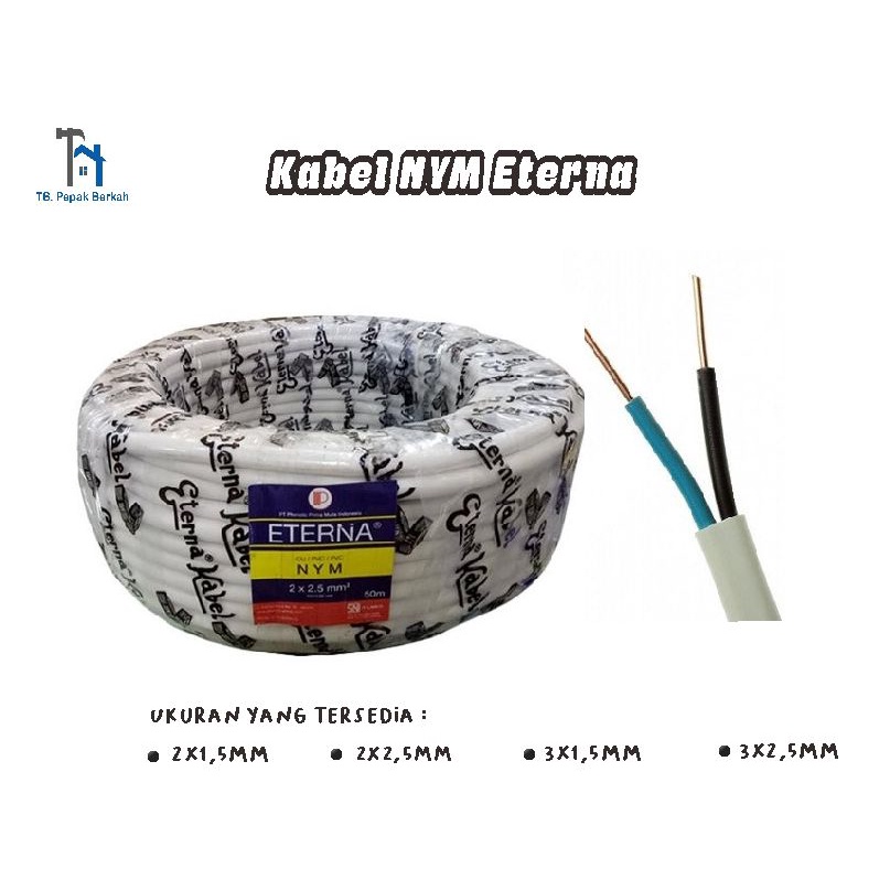 Kabel Listrik Tembaga SNI Eterna NYM