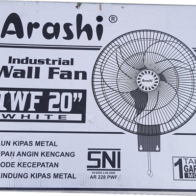 ARASHI Kipas Angin Dinding 20 Inch AR 228PWF IWF / Wallfan - Garansi 1 Tahun