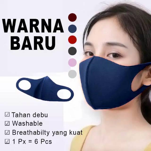 Masker polos scuba / masker non medis / masker anti debu 1 lusin 49ribu