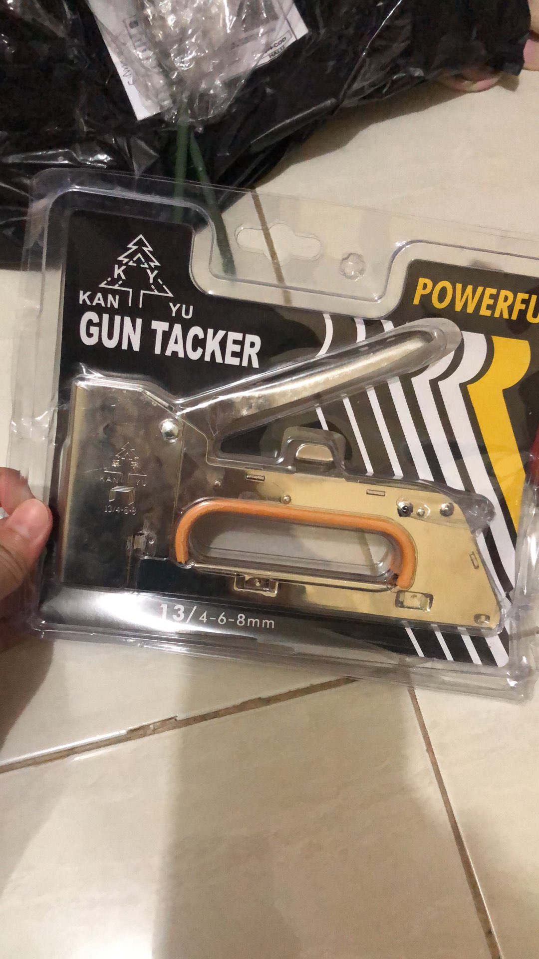 Guntacker Steples Gun Tembak Jok Kulit Motor - Gun Tacker 13/4-6-8mm (free Isi Joyko)