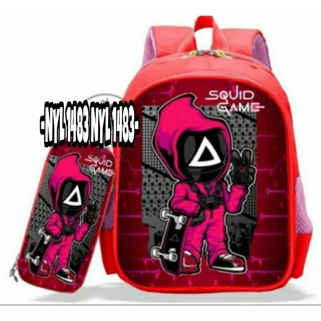 &quot;aurabagss&quot; - Beli 1 Dapat 2 Tas Anak Set 2 In 1 Ransel Anak Laki - Laki Sekolah TK / SD Ransel Anak Printing Super Hero - Tas Anak Usap Super Hero -aurabagss