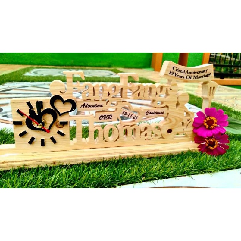 Jam Duduk Ukir Hadiah Pernikahan Hadiah Ulang Tahun Hadiah Anniversary Kado Nikah Kado Ulang Tahun K