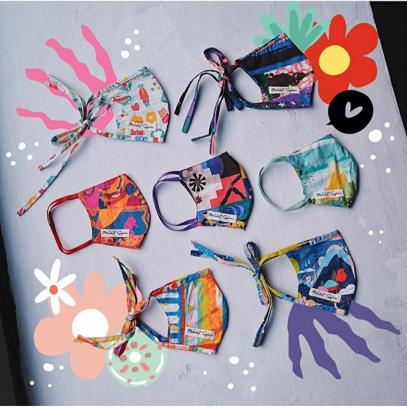 NEW Masker Kain Melekat Sejiwa Headloop Duckbill non Ideku Handmade Sejauh Mata Memandang Herroom | 