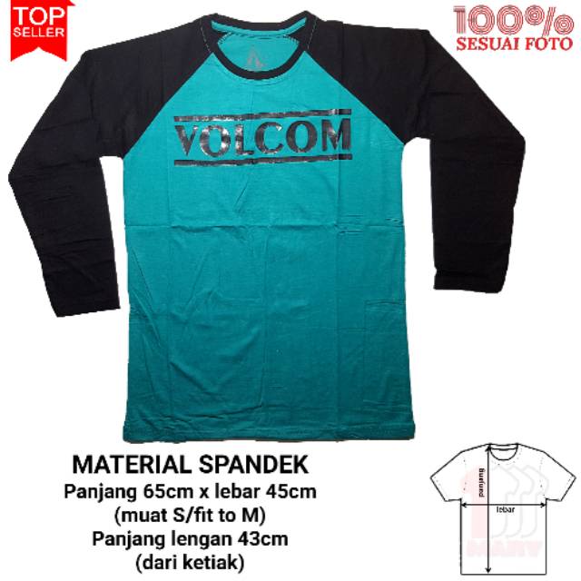 Kaos Lengan Panjang Long Sleeve Shirt Motif Volcom