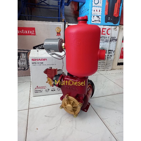 Pompa Air SHARP SPS-101 × Otomatis Tabung Plastik