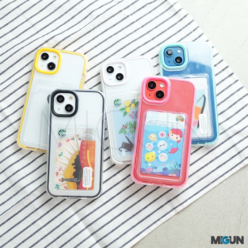 (2) Card Holder with Three Layers Case for iPhone 6 7 8 Plus X XS MAX XR 11 12 13 PRO MAX MINI