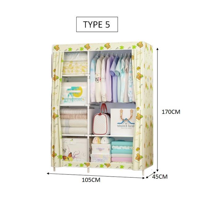 

Lemari Baju Kain Simple Cloth Wardrobe Terlaris