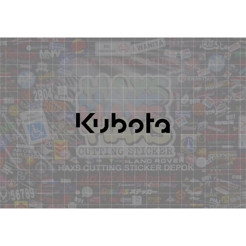 Cutting Sticker Kubota Ukuran 8 Cm Untuk Motor Mobil