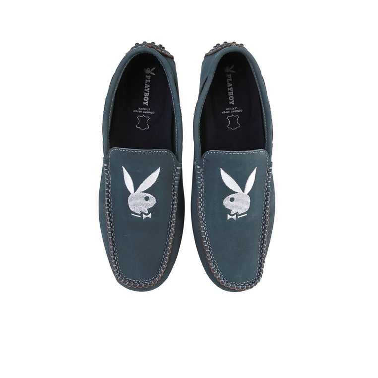 PL10 SEPATU PANSUS PLAYBOY PRIA ORIGINAL LOAFER KULIT ASLI BIRU NAVY