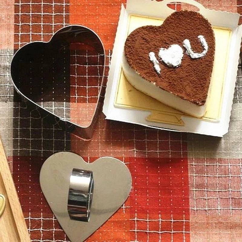 Hot Sale/Ready stock Cetakan Kue Bulat Stainless Steel/Square Dessert Mousse Cake Ring Mold/DIY Bakeware Cetakan Kue Cupcake Mold Alat Mendekor Kue