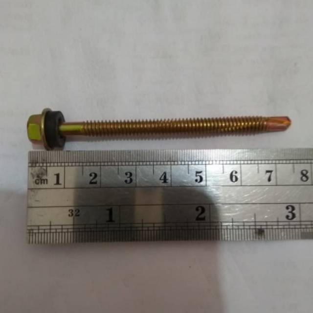 Skrup Roofing / Sekrup Rufing /sekrup Baja Ringan 7 cm (harga per bungkus)