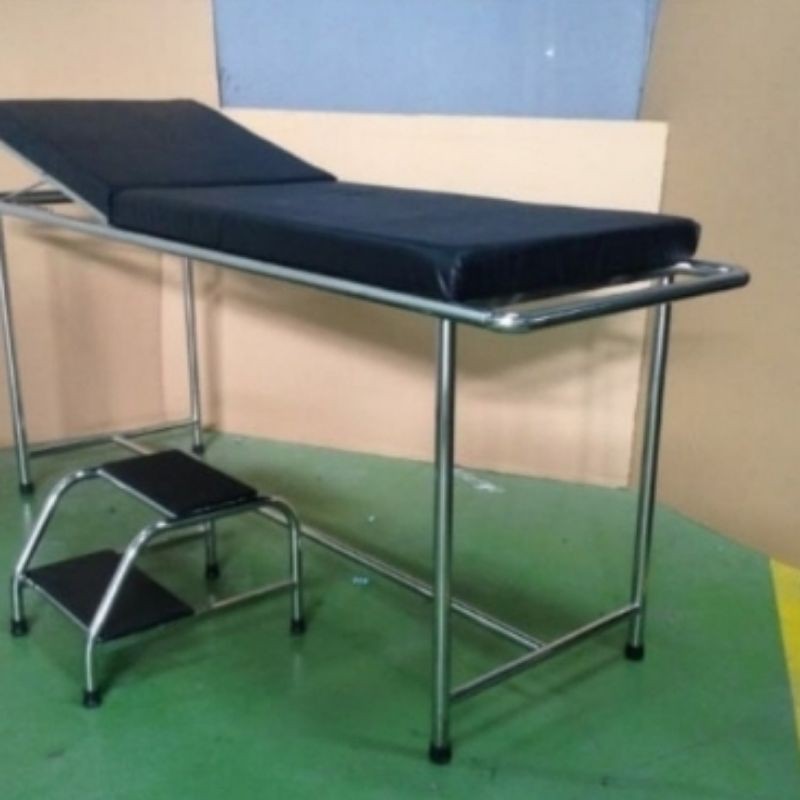 Meja Periksa (Examination Table) Stainless Pipa Bulat