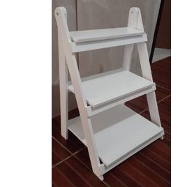 rak kayu 3 susun lipat estetik