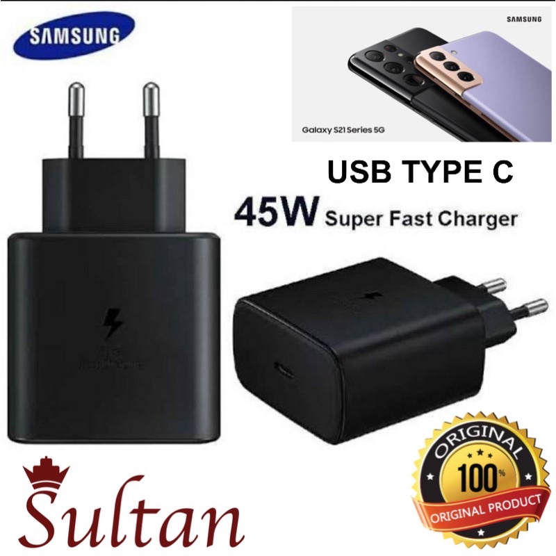 PROMO BATOK CHARGER SAMSUNG NEW 45W MANTAP S21 ULTRA 5G USB C TO C FAST CHARGING SUPPORT