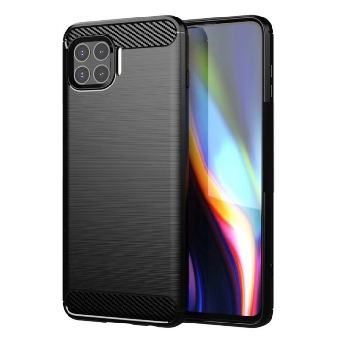 Casing Soft Case OPPO Reno 4F Slim Carbon Spigen Style Softcase