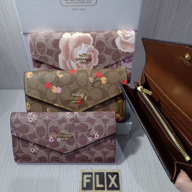 Dompet panjang wanita / envelope flower import