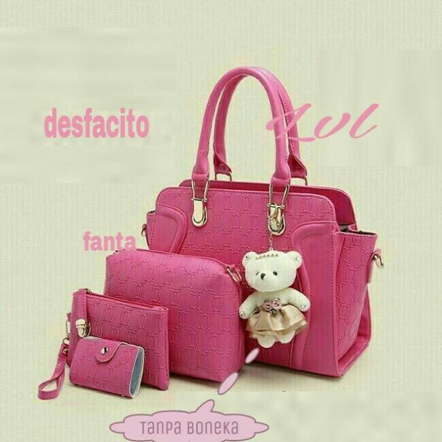 RLY68 Tas Wanita Desvacito Tas Selempang Wanita Fashion-Tas 4IN1 tanpa boneka