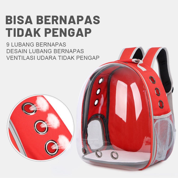 Tas Astronot Kucing Transparant Tas Ransel Travelling Hewan Anjing Pet Cargo Bag Wojia