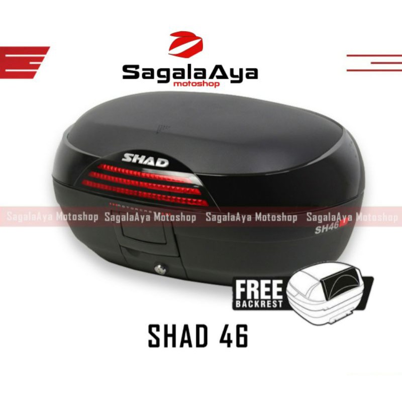 Box motor shad 46 SH46 SH include backrest busa sandaran cocok u Nmax Xmax Vixion CB PCX Forza