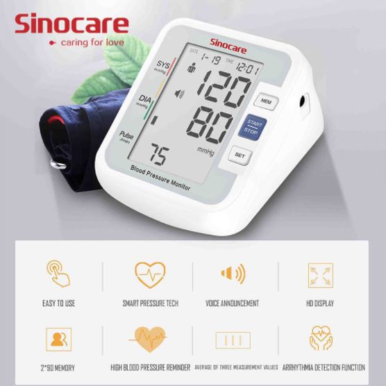 Sinocare Tensimeter Digital BA-801 Terbaru Suara Bahasa Indonesia