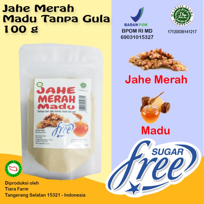

Jahe Merah Madu (Sugar Free / Tanpa Gula) 100 g (Tiara Farm)