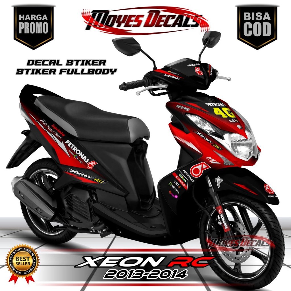 Decal Stiker Xeon RC Motif Petronas Merah Stiker Motor Variasi