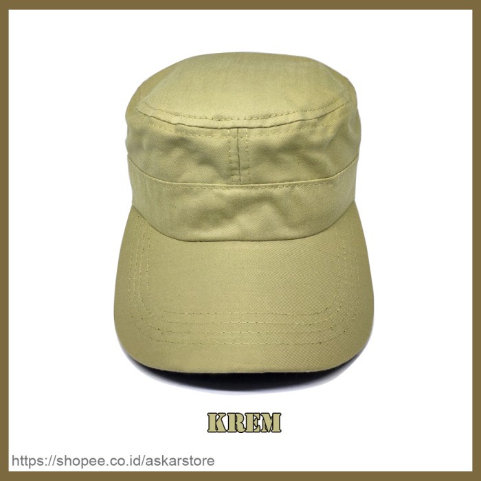 Topi Komando / Topi Komando Polos / Topi Komando Army / Topi Tentara - KREM
