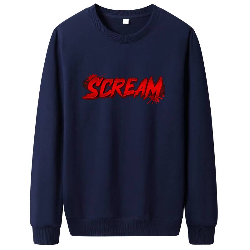 Scream Crewneck Sweater Pria Fleece Size M - XXL