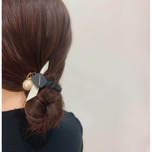 Ikat Rambut Korea Karet Rambut Elastis Stretch Mutiara Pita Trendy Yus