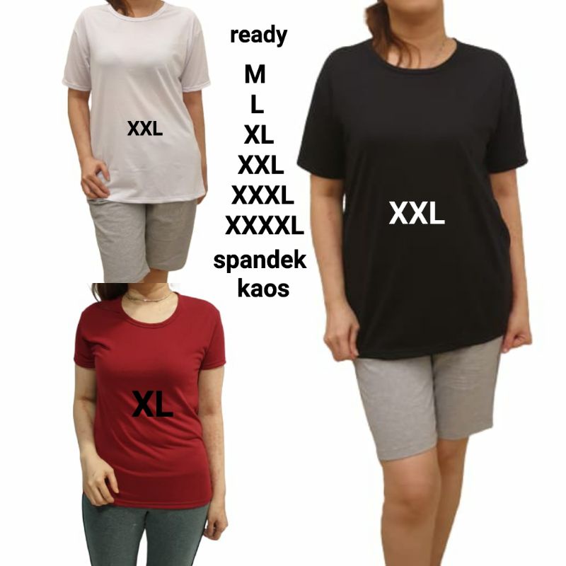 M.L.XL.XXL.XXXL.XXXXL tgn pendek abg sampai ibu2 spandek kaos manset