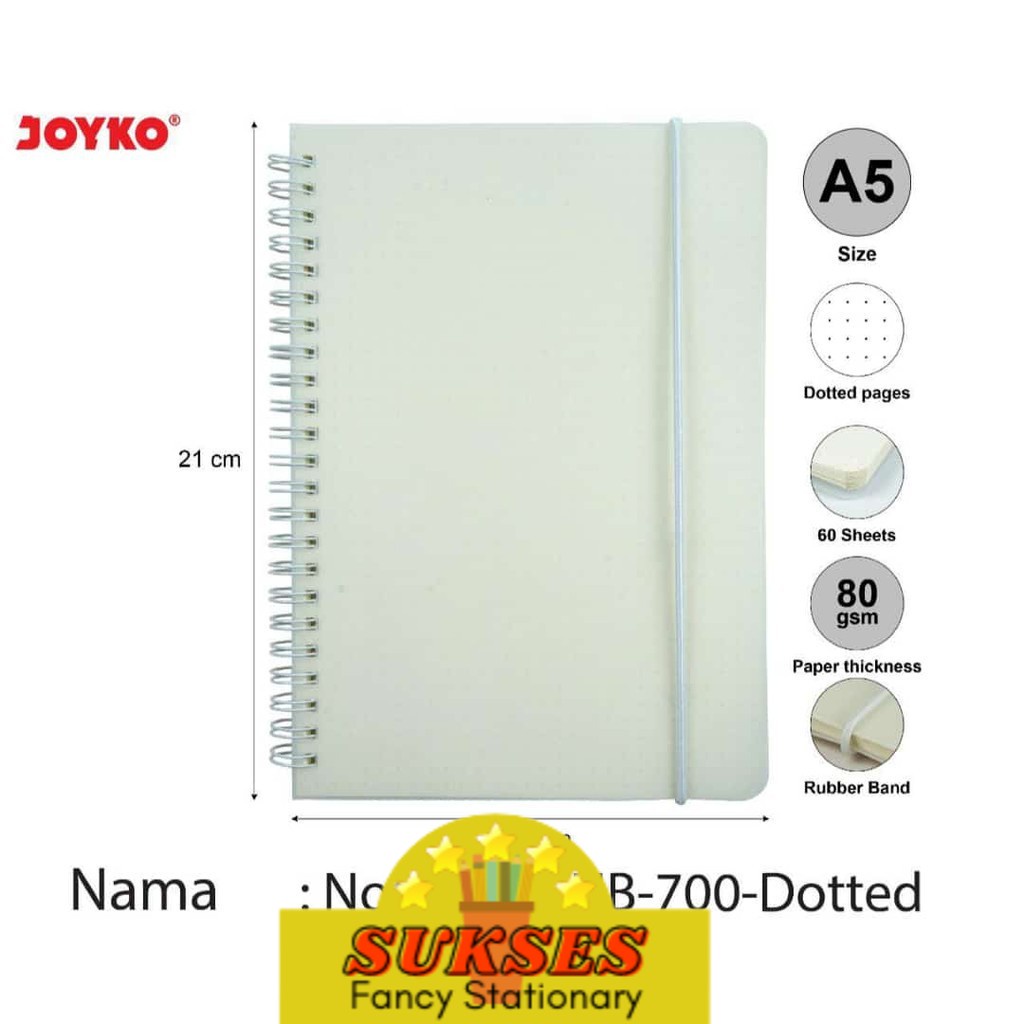 

PAKBOS Joyko Notebook Diary Agenda Buku Catatan Nb-700 - Dotted Grid Plain Ruled