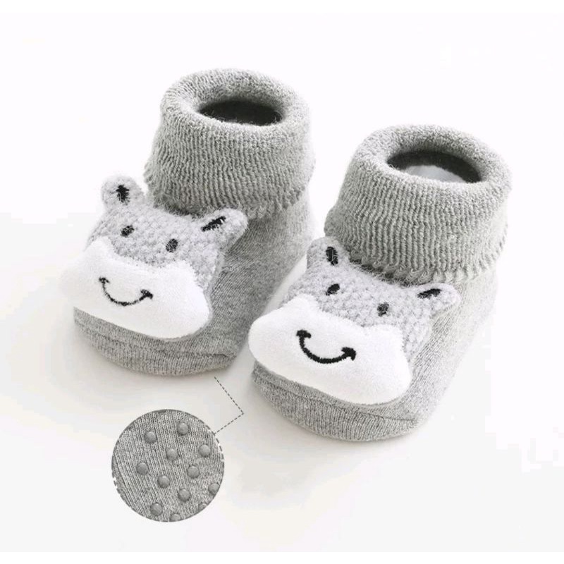 Kaos kaki bayi boneka 3D tebal model lipat - baby socks fashion import - kaos kaki baby panjang- kao