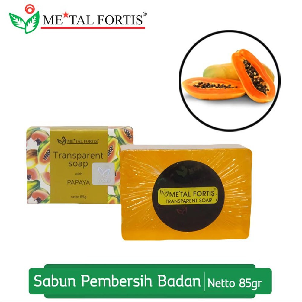 SABUN MANDI BATANG PEMUTIH BADAN PERMANEN SABUN METAL FORTIS PEPAYA ORIGINAL BPOM SABUN PEPAYA