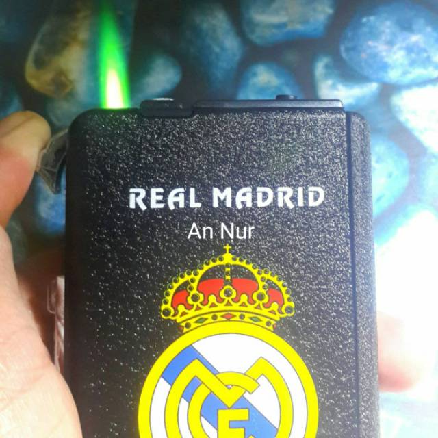 Kotak ROK0K Plus Korek Api -  ROK0K Isi -+10-12 Batang - Tempat ROK0K - Korek Api Unik - Real Madrid