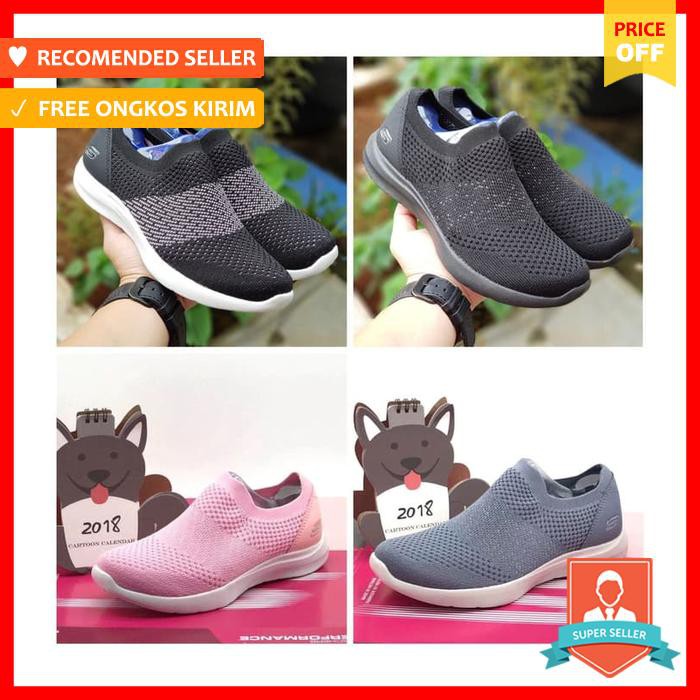 Skechers Premier Women Class Slip On Sepatu Wanita Slip On Original Fullblack, 39