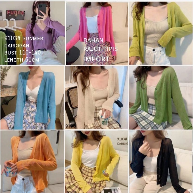 MDLV ~ BM 9103 KNIT CARDIGAN // CARDIGAN RAJUT IMPORT // FASHION IMPORT WANITA