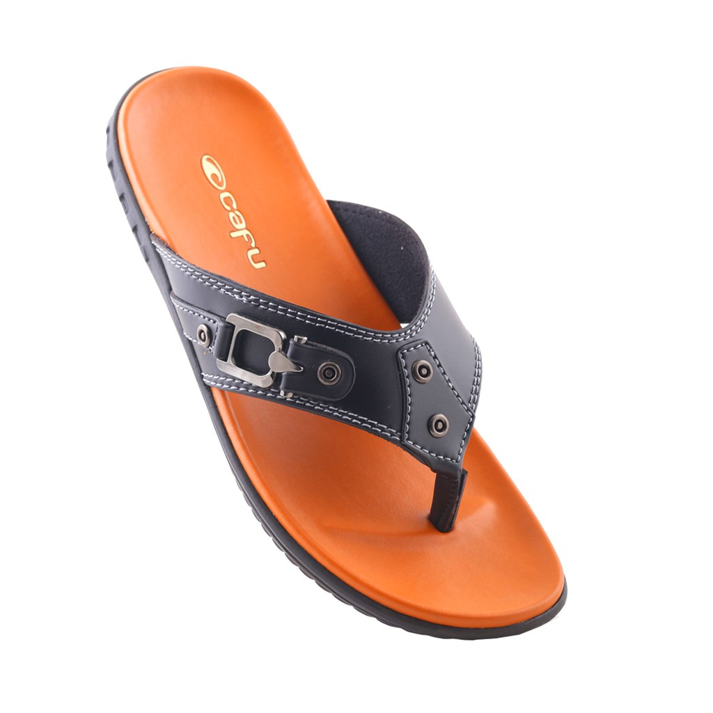 Sandal Kulit Cafu Recoba Black (Men)