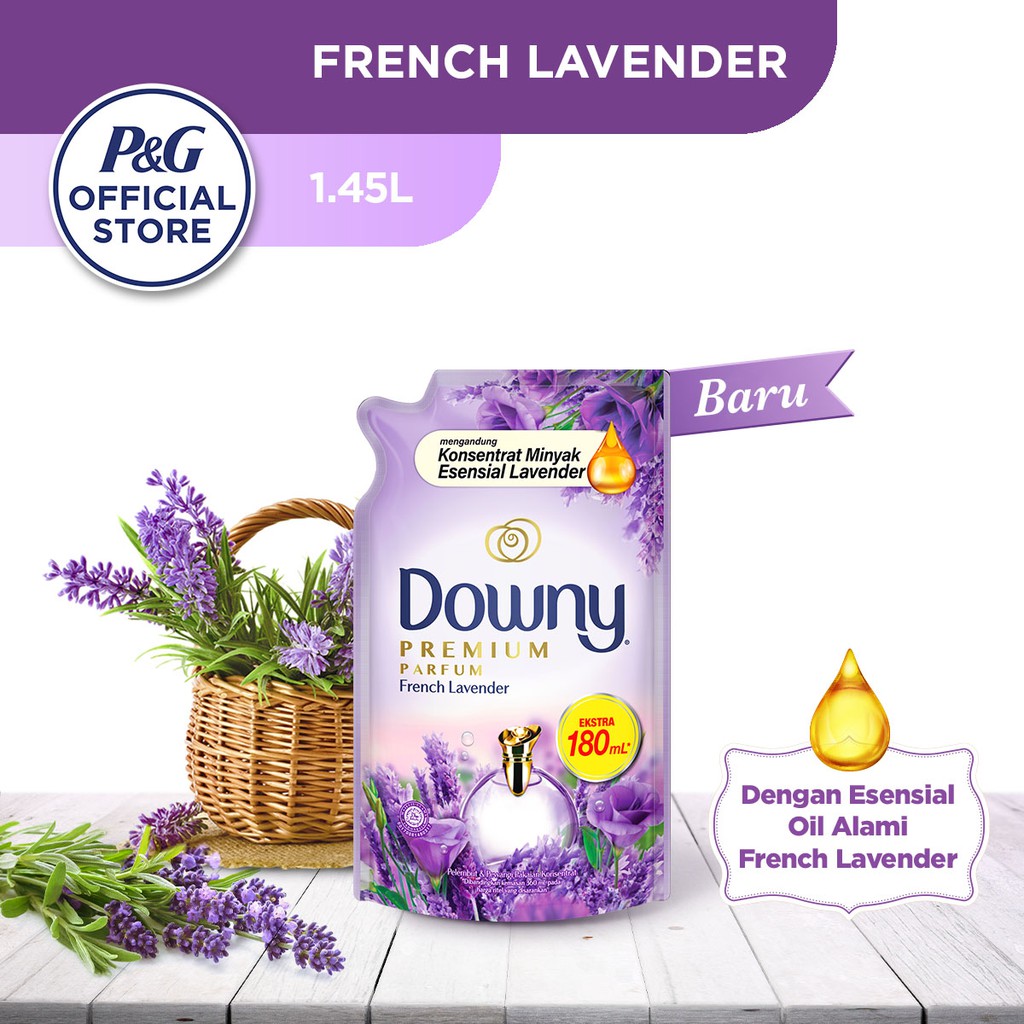 Downy Pelembut dan Pewangi Pakaian Konsentrat French Lavender 1.45 L