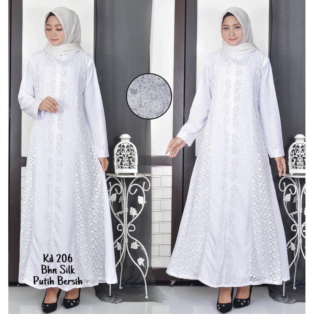 Baju Gamis Putih Lebaran Umroh Haji Busana Muslim Baju Baju Gamis Putih Lebaran Umroh Haji Busana Muslim Baju
