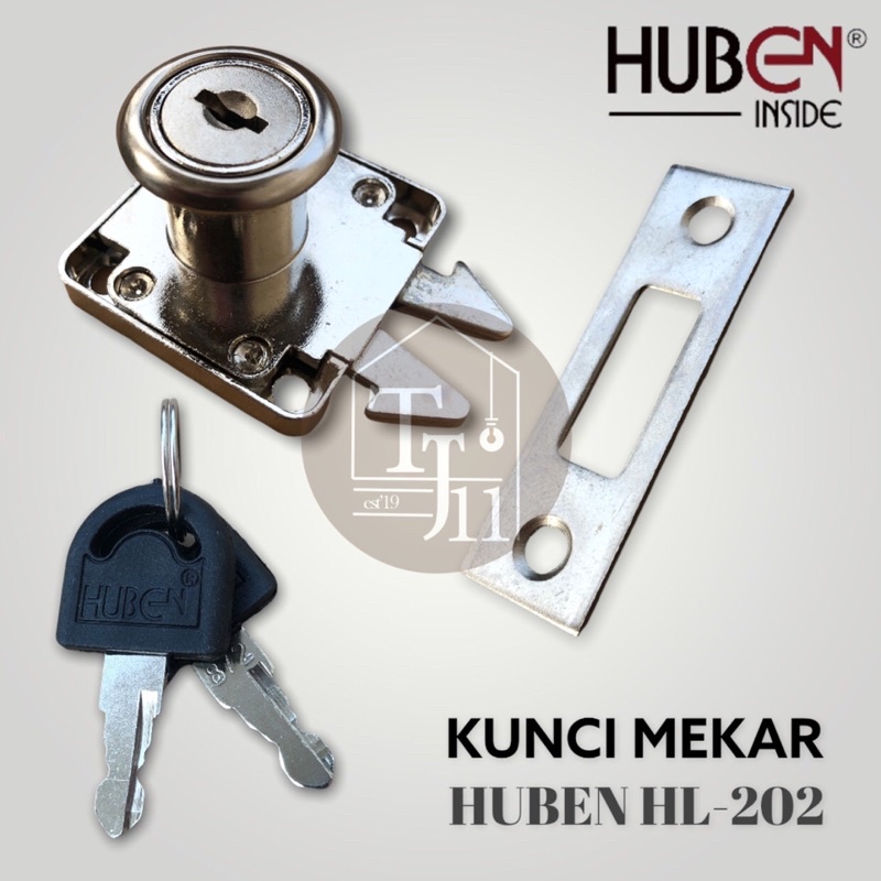 Kunci Mekar HUBEN HL-202 komplit 1 SET ll Kunci Laci Lemari HUBEN HL 202 ll Kunci Mekar